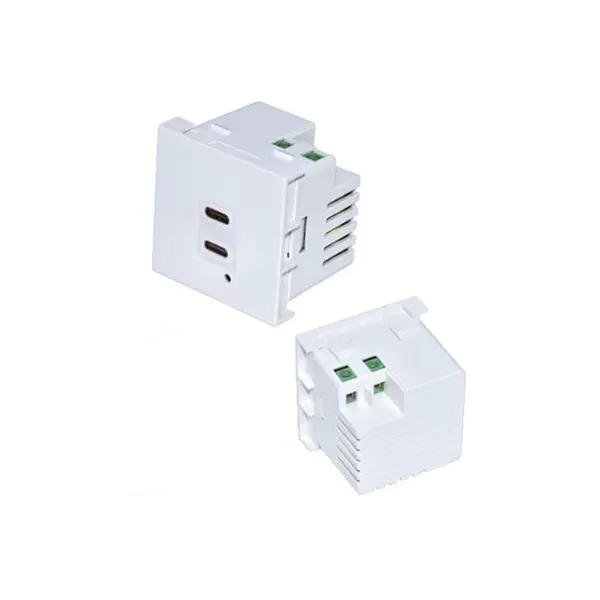 Dobbel port TypeA+C USB-laderkontaktmodul 4.2A